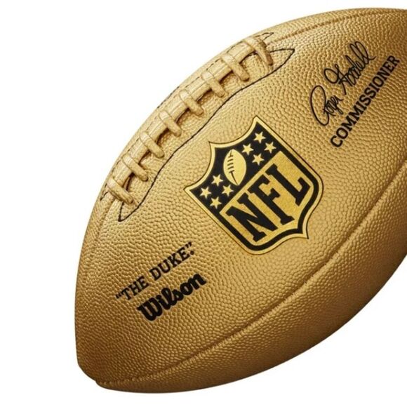 New NFL THE DUKE METALLIC GOLD EDITION FOOTBALL - Picture 7 of 7